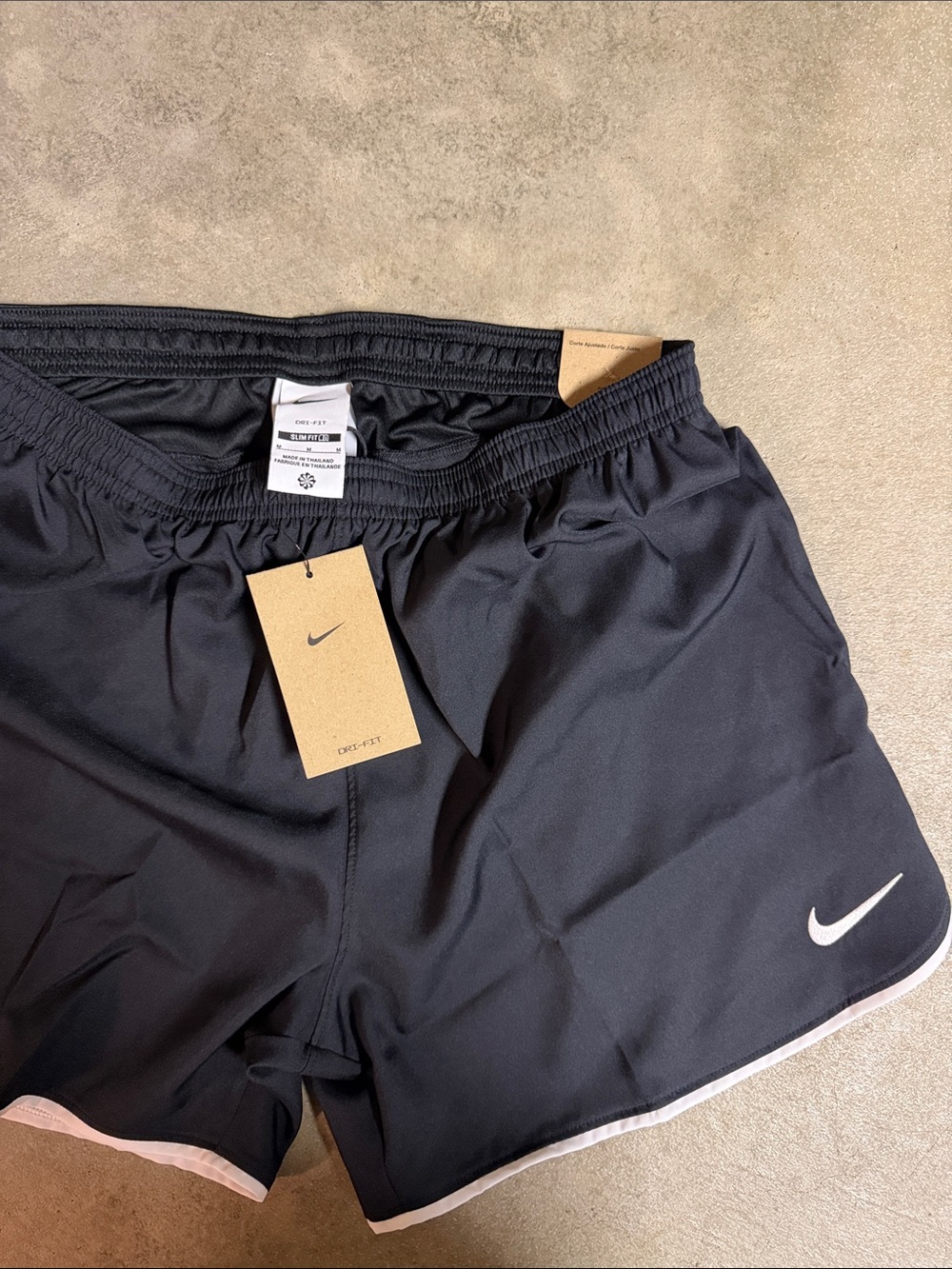 Nike Black Athletic Shorts with White Trim